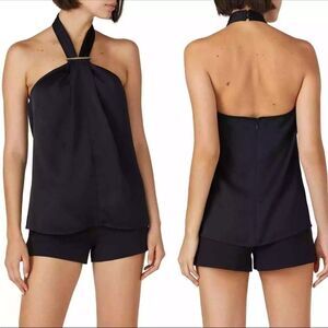 Jason Wu Black Sleeveless Backless Blouse